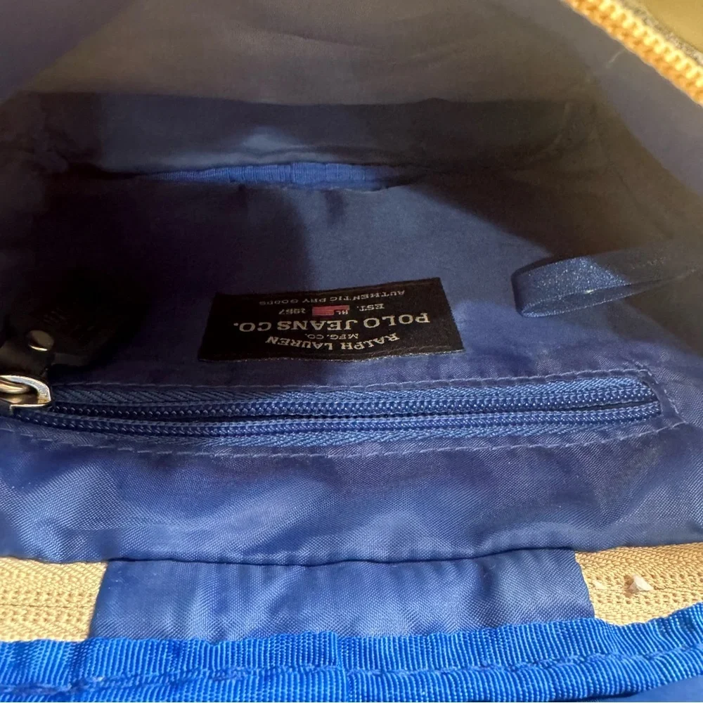 Ralph Lauren Polo Jeans Blue Label Crossbody Bag Small Shoulder bag Y2k Vintage - Picture 13 of 15